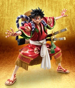 MegaHouse Portrait.Of.Pirates One Piece KABUKI EDITION Monkey D Luffy 1/8 PVC Figure -Toy Model Shop 001 98325.1456823398