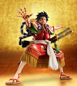 MegaHouse Portrait.Of.Pirates One Piece KABUKI EDITION Monkey D Luffy 1/8 PVC Figure -Toy Model Shop 005 28727.1456823399