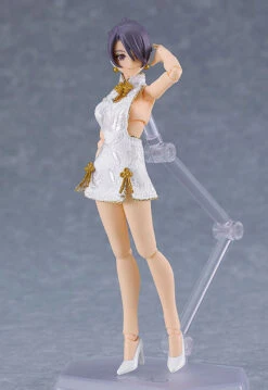 Max Factory Figma Female Body (Mika) With Mini Skirt Chinese Dress Outfit (White) Action Figure -Toy Model Shop FIGURE 161158 03 66202.1697528713