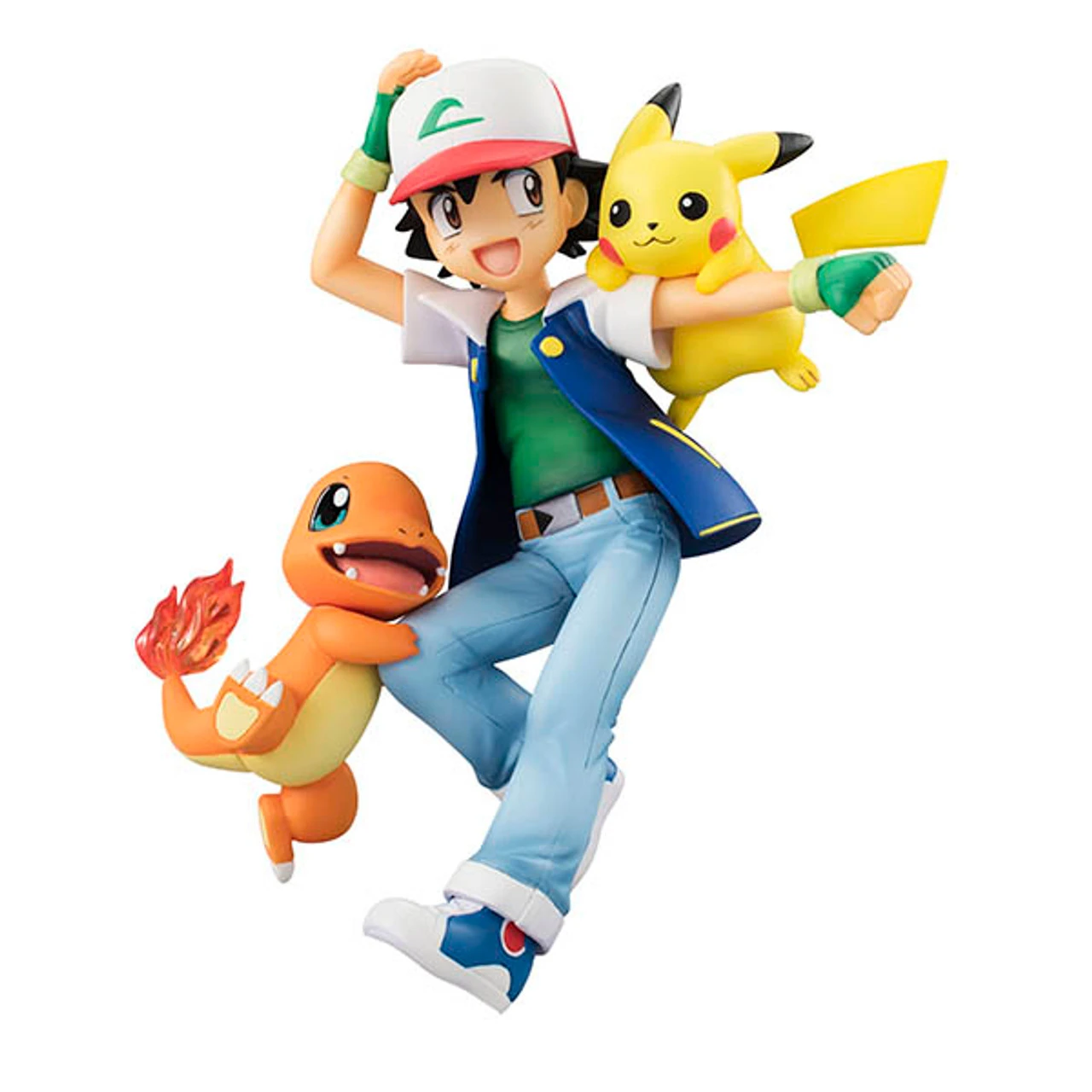 MegaHouse G.E.M. Series Pokemon Ash Ketchum&Pikachu&Charmander PVC Figure 4 MegaHouse G.E.M. Series Pokemon Ash Ketchum&Pikachu&Charmander PVC Figure - Image 2