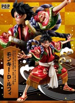 MegaHouse Portrait.Of.Pirates One Piece KABUKI EDITION Monkey D Luffy 1/8 PVC Figure