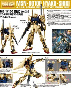 Bandai MG 1/100 HyakuShiki Ver.2.0 MSN-00100 Plastic Model -Toy Model Shop mg 100shiki2 01 66629.1431940458